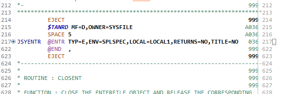 Code folding in Assembh editor