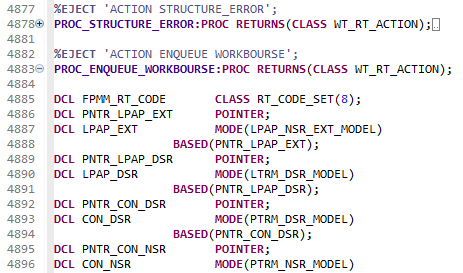 Code folding in SPL editor