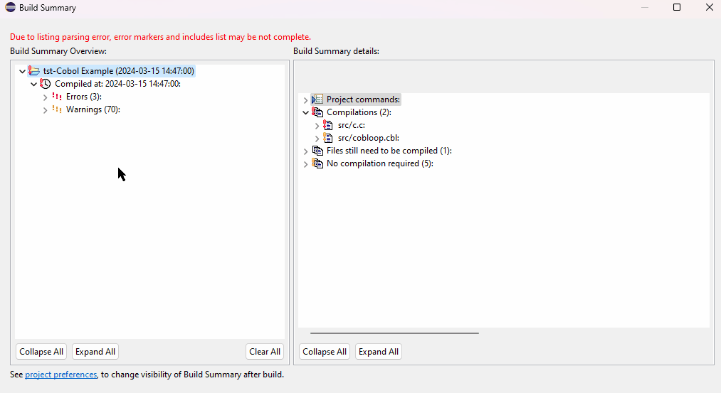 Build Summary Preview gif